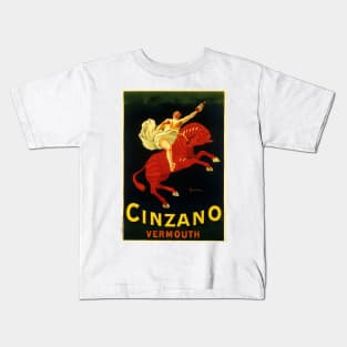 CINZANO VERMOUTH Torino Leonetto Cappiello Vintage Italian Liquor Art Deco Advertisement Kids T-Shirt